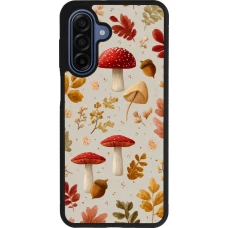 Coque Samsung Galaxy A17 - Silicone rigide noir Autumn 26 Mushrooms and leaves