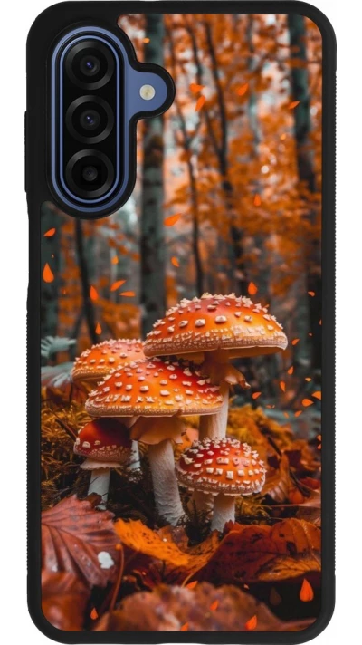 Samsung Galaxy A17 Case Hülle - Silikon schwarz Autumn 26 Mushrooms in the woods