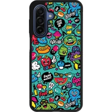 Coque Samsung Galaxy A17 - Silicone rigide noir Cartoons old school