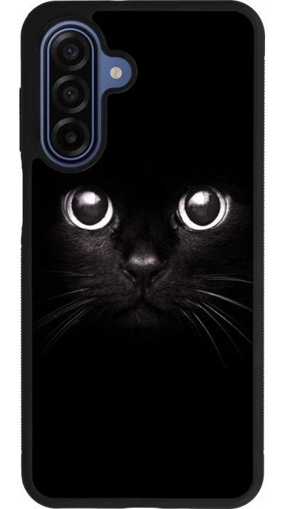 Coque Samsung Galaxy A17 - Silicone rigide noir Cat eyes