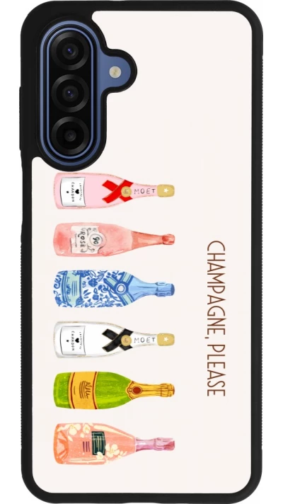 Coque Samsung Galaxy A17 - Silicone rigide noir Champagne Please