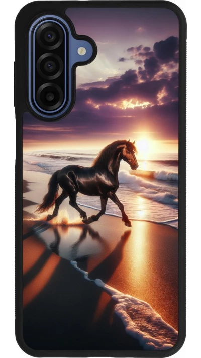 Samsung Galaxy A17 Case Hülle - Silikon schwarz Pferd majestätisch Strand