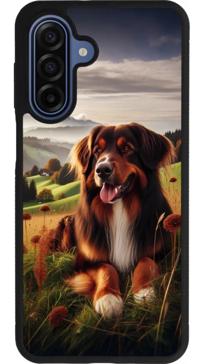 Coque Samsung Galaxy A17 - Silicone rigide noir Chien Campagne Suisse