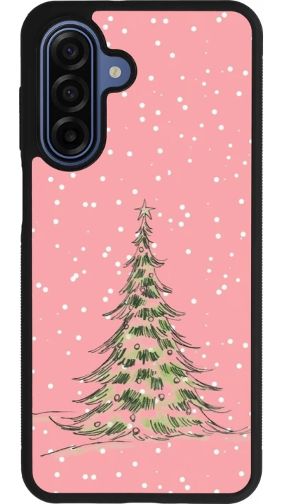 Coque Samsung Galaxy A17 - Silicone rigide noir Christmas 25 Pink Tree