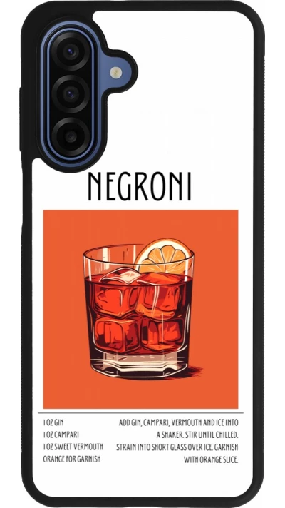 Coque Samsung Galaxy A17 - Silicone rigide noir Cocktail recette Negroni
