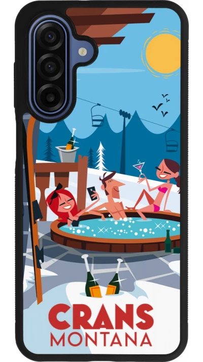 Coque Samsung Galaxy A17 - Silicone rigide noir Crans-Montana Mountain Jacuzzi