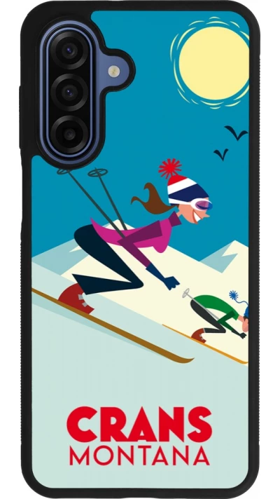 Coque Samsung Galaxy A17 - Silicone rigide noir Crans-Montana Ski Downhill