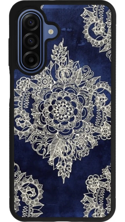Coque Samsung Galaxy A17 - Silicone rigide noir Cream Flower Moroccan