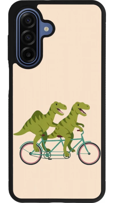 Coque Samsung Galaxy A17 - Silicone rigide noir Dinosaurs on bikes 2026