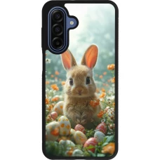 Coque Samsung Galaxy A17 - Silicone rigide noir Easter 2026 Rabbit in the garden