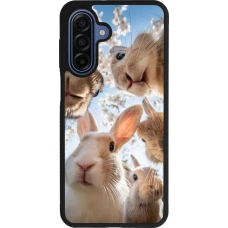 Coque Samsung Galaxy A17 - Silicone rigide noir Easter 2026 Rabbits