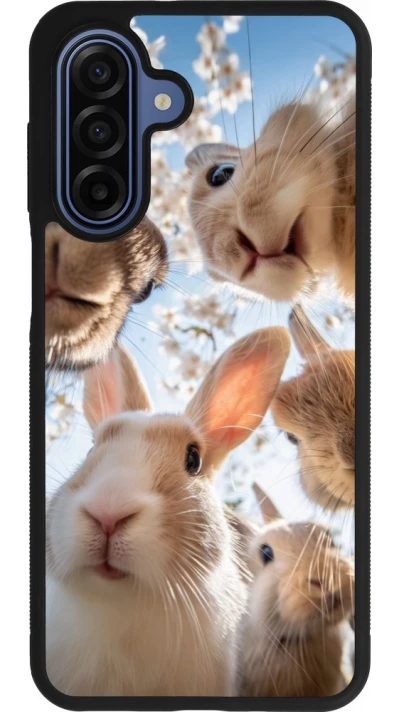 Coque Samsung Galaxy A17 - Silicone rigide noir Easter 2026 Rabbits