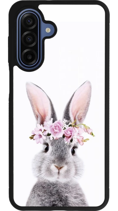 Coque Samsung Galaxy A17 - Silicone rigide noir Easter 2023 flower bunny