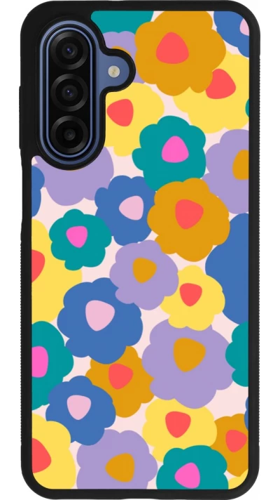Coque Samsung Galaxy A17 - Silicone rigide noir Easter 2024 flower power