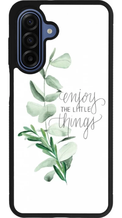 Coque Samsung Galaxy A17 - Silicone rigide noir Enjoy the little things