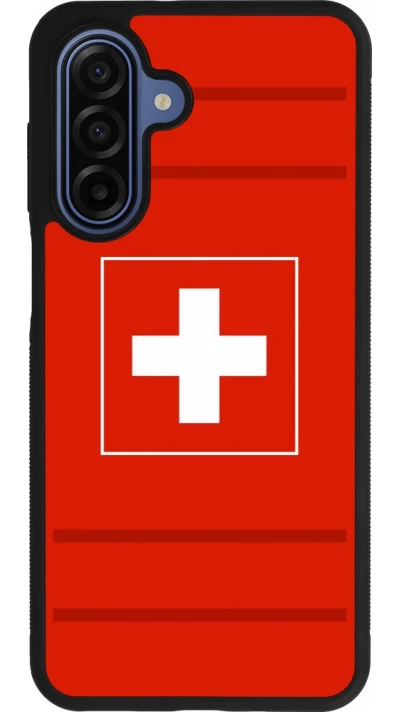 Coque Samsung Galaxy A17 - Silicone rigide noir Euro 2020 Switzerland