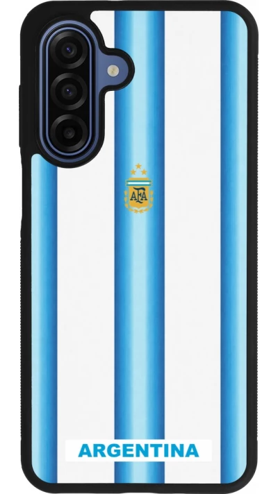 Coque Samsung Galaxy A17 - Silicone rigide noir Maillot de football Argentine 2026 personnalisable