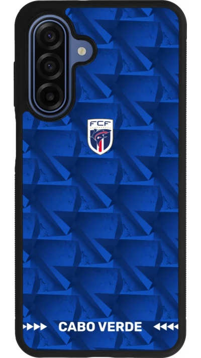 Coque Samsung Galaxy A17 - Silicone rigide noir Maillot de football Cap-Vert 2026 personnalisable