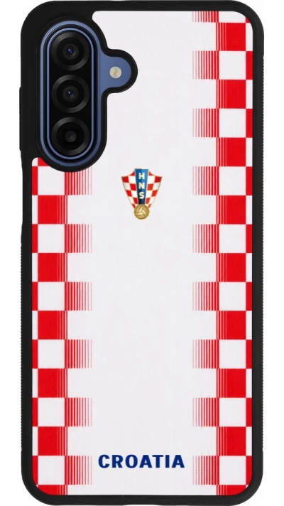 Coque Samsung Galaxy A17 - Silicone rigide noir Maillot de football Croatie 2026 personnalisable