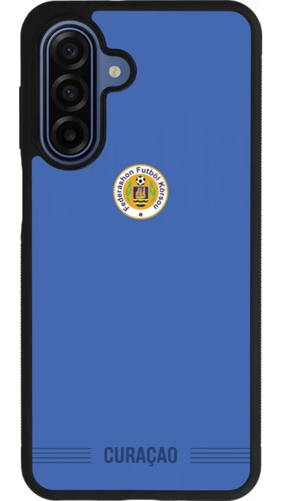 Coque Samsung Galaxy A17 - Silicone rigide noir Maillot de football Curaçao 2026 personnalisable