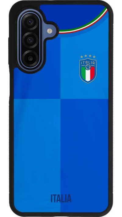 Coque Samsung Galaxy A17 - Silicone rigide noir Maillot de football Italie 2022 personnalisable
