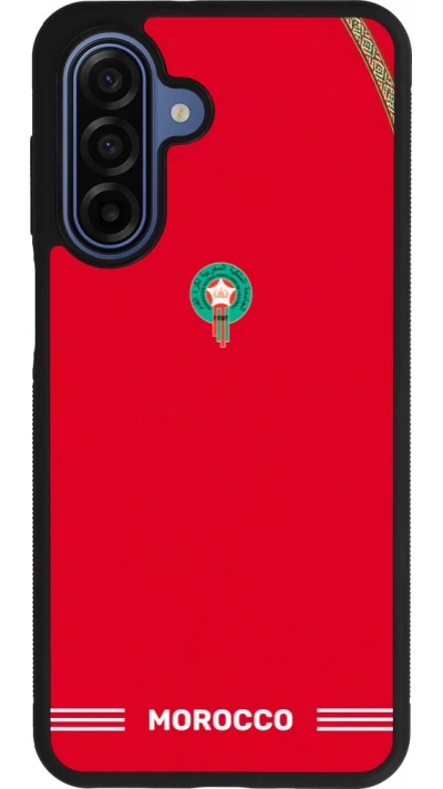 Coque Samsung Galaxy A17 - Silicone rigide noir Maillot de football Maroc 2026 personnalisable