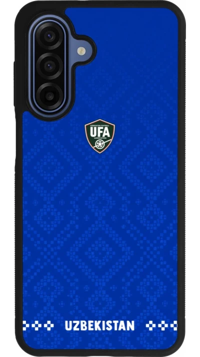 Samsung Galaxy A17 Case Hülle - Silikon schwarz Usbekistan 2026 personalisierbares Fussballtrikot