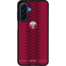 Coque Samsung Galaxy A17 - Silicone rigide noir Maillot de football Qatar 2026 personnalisable
