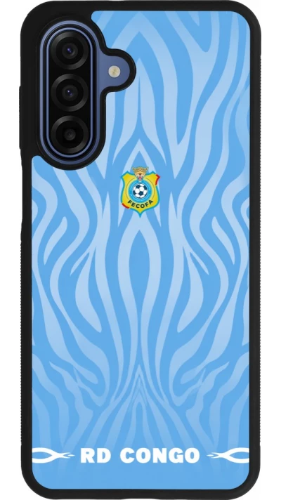 Coque Samsung Galaxy A17 - Silicone rigide noir Maillot de football Re?publique de?mocratique du Congo 2026 personnalisable