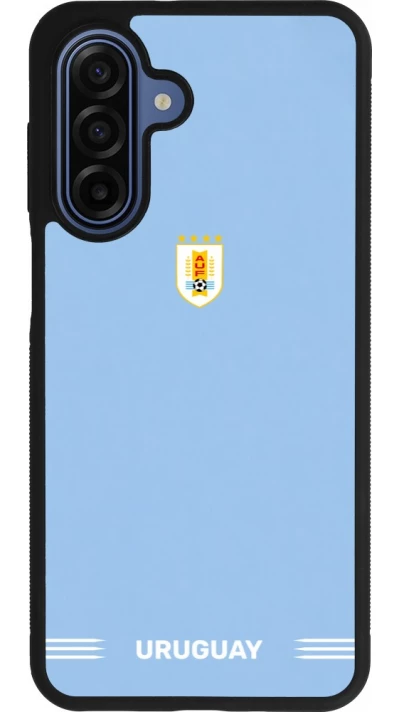 Samsung Galaxy A17 Case Hülle - Silikon schwarz Uruguay 2026 personalisierbares Fussballtrikot
