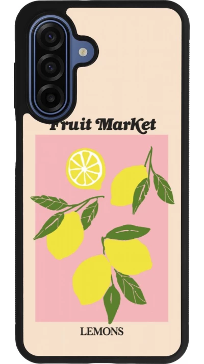 Coque Samsung Galaxy A17 - Silicone rigide noir Fruit market lemons 2026