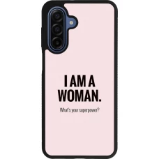 Coque Samsung Galaxy A17 - Silicone rigide noir I am a woman