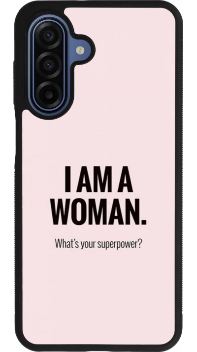 Coque Samsung Galaxy A17 - Silicone rigide noir I am a woman