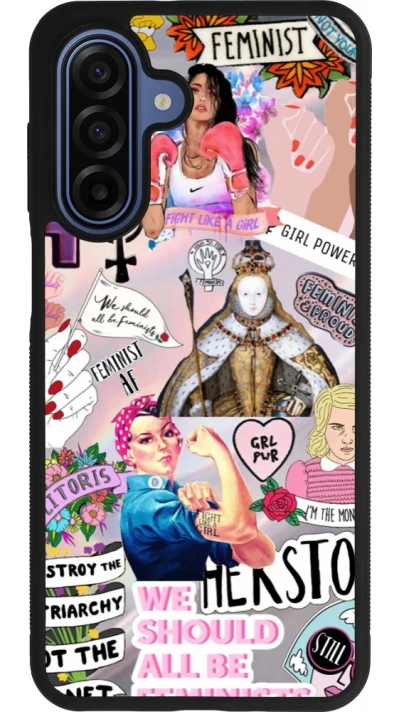 Coque Samsung Galaxy A17 - Silicone rigide noir Girl Power Collage