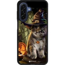 Samsung Galaxy A17 Case Hülle - Silikon schwarz Halloween 21 Witch cat