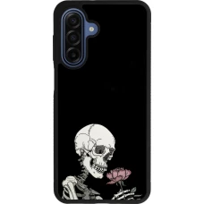 Coque Samsung Galaxy A17 - Silicone rigide noir Halloween 2023 rose and skeleton