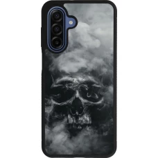Coque Samsung Galaxy A17 - Silicone rigide noir Halloween 2024 smoky skull