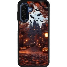 Coque Samsung Galaxy A17 - Silicone rigide noir Halloween 2025 Haunted house