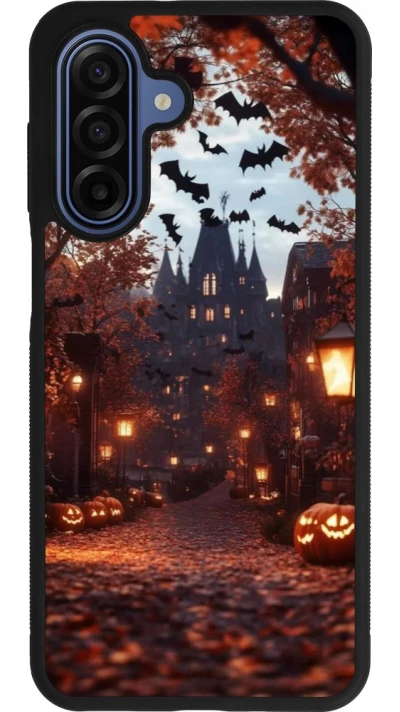 Coque Samsung Galaxy A17 - Silicone rigide noir Halloween 2025 Haunted house