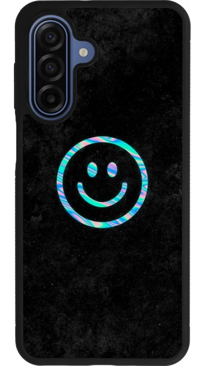 Coque Samsung Galaxy A17 - Silicone rigide noir Happy smiely irisé