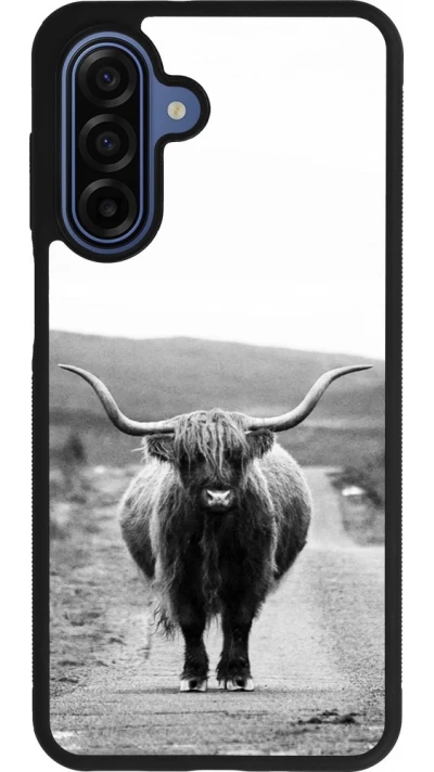 Coque Samsung Galaxy A17 - Silicone rigide noir Highland cattle