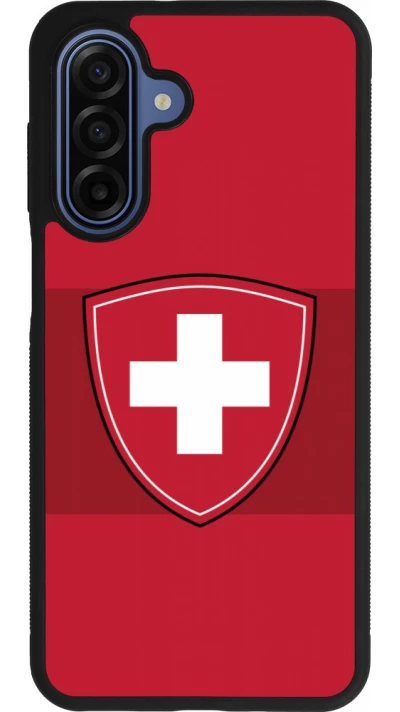 Coque Samsung Galaxy A17 - Silicone rigide noir Hockey World Championship Ecusson Suisse