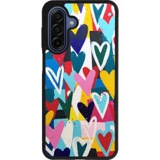 Samsung Galaxy A17 Case Hülle - Silikon schwarz Joyful Hearts