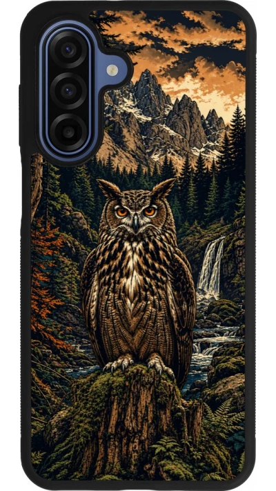 Samsung Galaxy A17 Case Hülle - Silikon schwarz Linocut Uhu