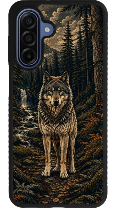 Samsung Galaxy A17 Case Hülle - Silikon schwarz Linocut Wold