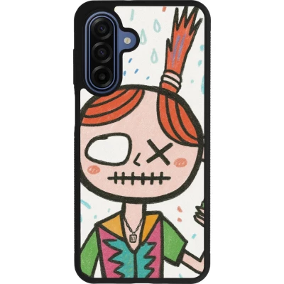 Samsung Galaxy A17 Case Hülle - Silikon schwarz Little Girl Sketch