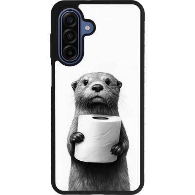 Samsung Galaxy A17 Case Hülle - Silikon schwarz Otter Toilettenpapier