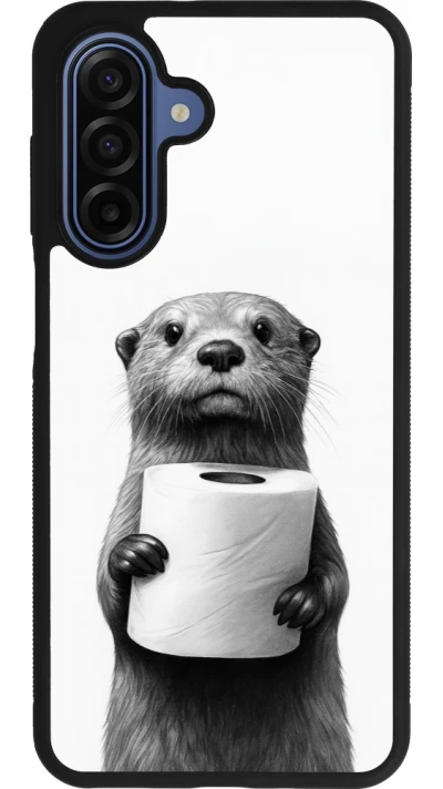 Samsung Galaxy A17 Case Hülle - Silikon schwarz Otter Toilettenpapier