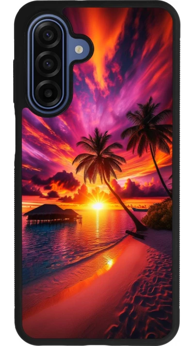 Coque Samsung Galaxy A17 - Silicone rigide noir Maldives Dusk Bliss