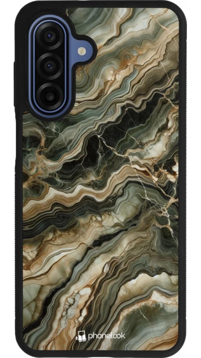 Samsung Galaxy A17 Case Hülle - Silikon schwarz Oliv Marmor